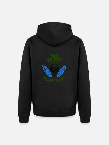 Surf Team - Unisex Premium Organic Zip Hoodie - black