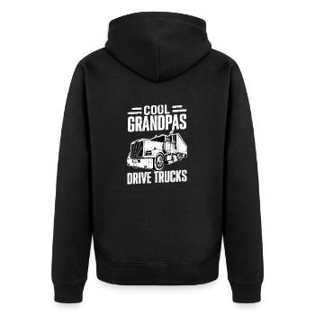 Cool Grandpas Drive Trucks Camionneur Camionnage - Veste à capuche bio Premium Unisexe - noir - Dos - Nico (187cm)