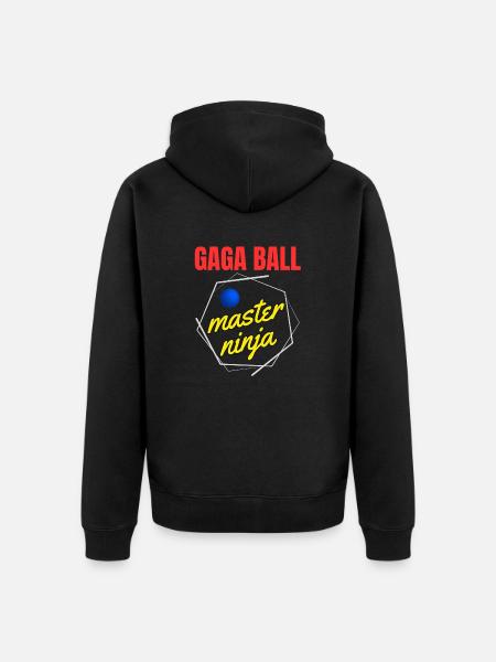 Super Gaga Ball Dodger Dodgeball - Unisex Premium Organic Zip Hoodie - black