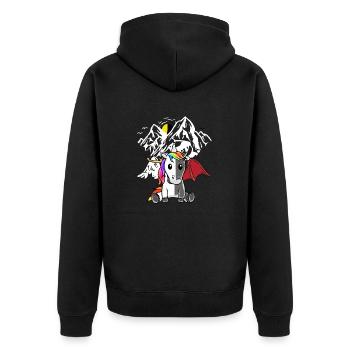 Licorne Démon Ange Diable Satanique Créature Mythique - Veste à capuche bio Premium Unisexe - noir - Dos - Nico (187cm)
