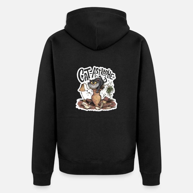 ASTROPHE DE CHAT - Veste à capuche bio Premium Unisexe - noir