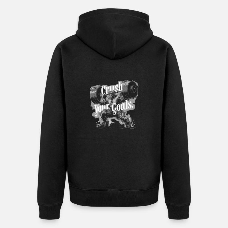 ÉCRASEZ VOS OBJECTIFS - Veste à capuche bio Premium Unisexe - noir