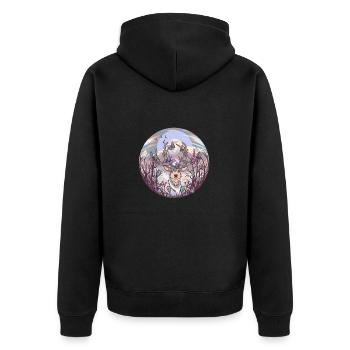 Cerf Cerf Nature Habitants de la forêt Renne Cerf - Veste à capuche bio Premium Unisexe - noir - Dos - Nico (187cm)