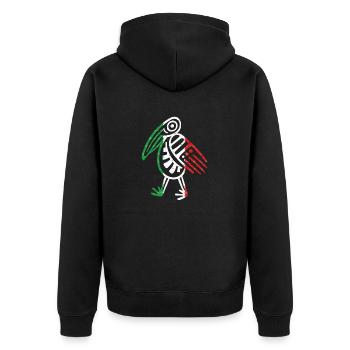 Symbole aztèque Maya mexicain Drapeau mexicain Bec-en-sabot - Veste à capuche bio Premium Unisexe - noir - Dos - Nico (187cm)