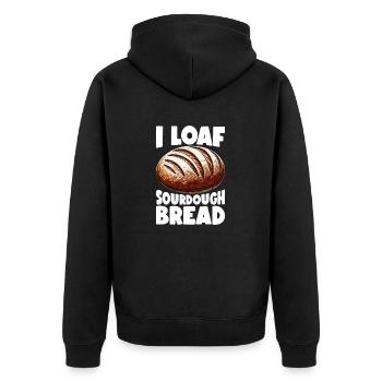 Sourdough Bread Bread Baking Sourdough Starter - Unisex Premium Organic Zip Hoodie - black - Back - Nico (187cm)