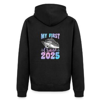 Kreuzfahrt Urlaub 2025 Familienkreuzfahrt - Unisex Premium Bio Zip Hoodie - Schwarz - Hinten - Nico (187cm)