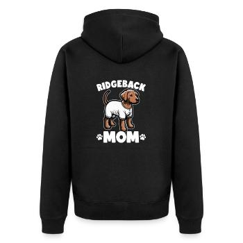 Rhodesian Ridgeback Dog Rhodesian Ridgebacks - Unisex Premium Organic Zip Hoodie - black - Back - Nico (187cm)