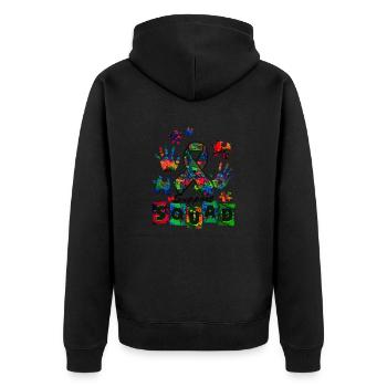 Autisme Super-héros Soignant Puzzle Enfants Anormaux - Veste à capuche bio Premium Unisexe - noir - Dos - Nico (187cm)