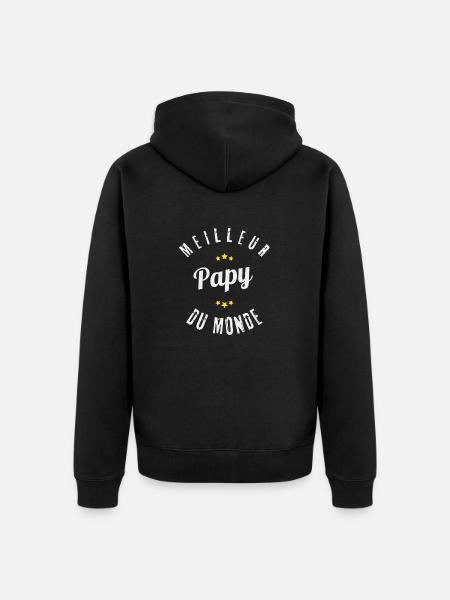 Meilleur papy du monde 1 - Veste à capuche bio Premium Unisexe - noir