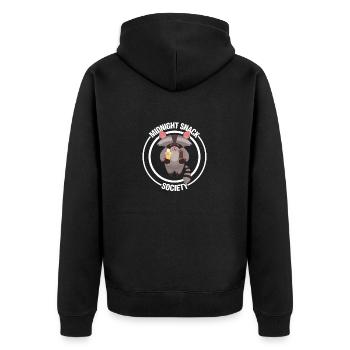 Midnight Snack Society Humour sur la crème glacée au raton laveur - Veste à capuche bio Premium Unisexe - noir - Dos - Nico (187cm)