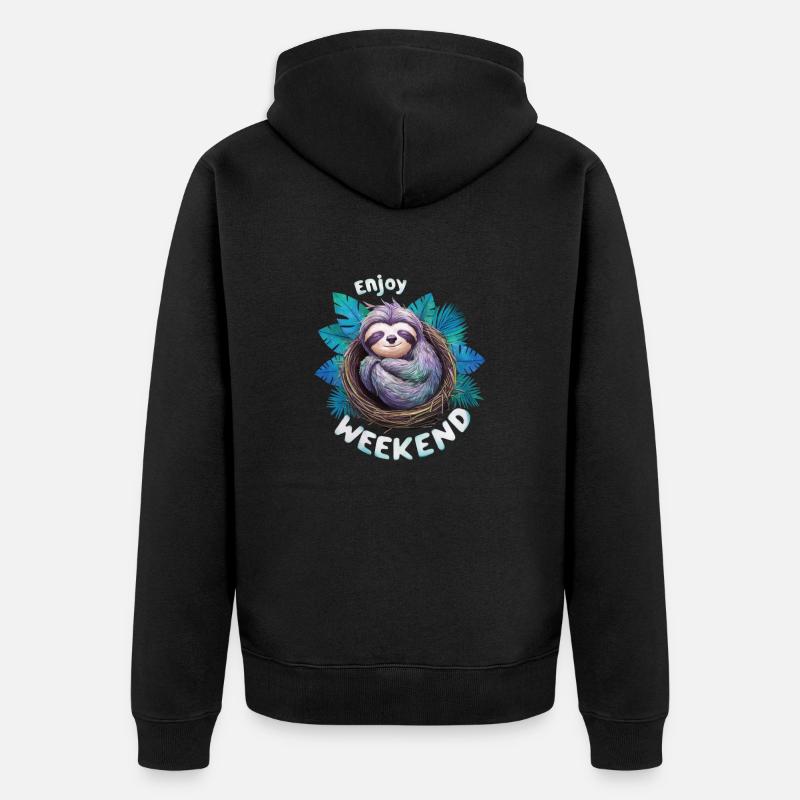 PROFITEZ DU WEEK-END - Veste à capuche bio Premium Unisexe - noir