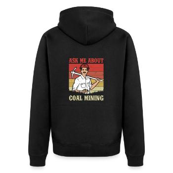 Mineur certifié Bad Ass Extraction de minerai de charbon - Veste à capuche bio Premium Unisexe - noir - Dos - Nico (187cm)