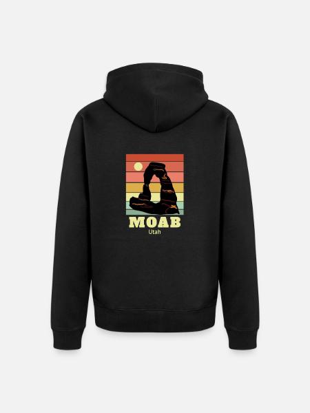 Moab, Utah - Unisex Premium Organic Zip Hoodie - black