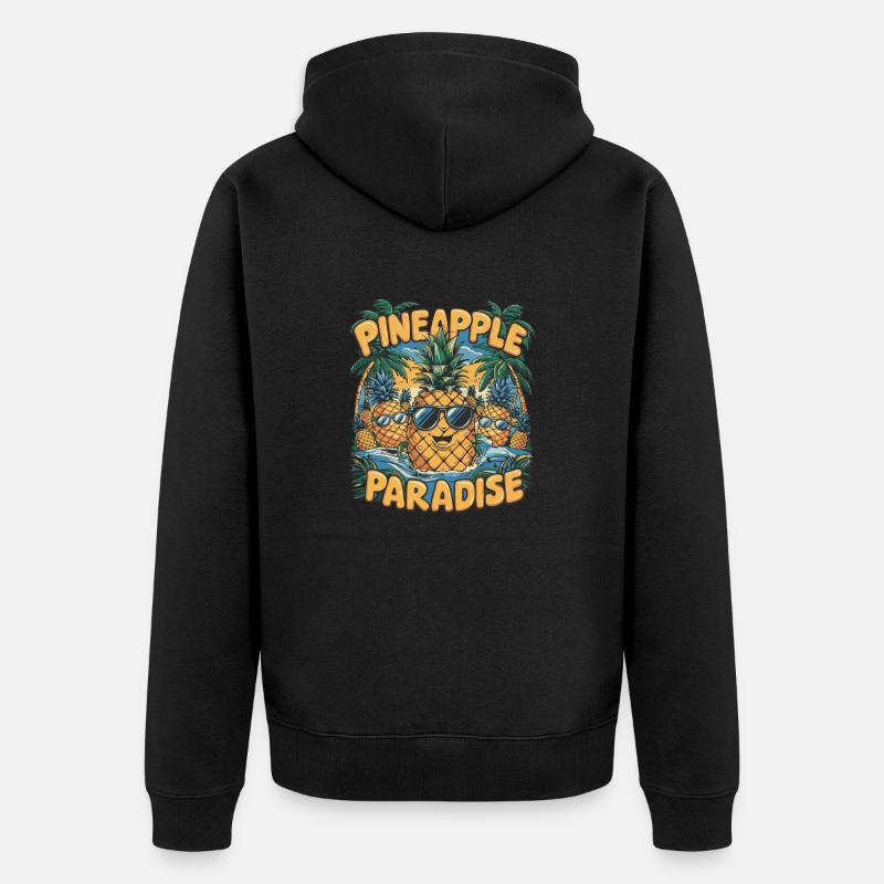 LE PARADIS DE L’ANANAS - Veste à capuche bio Premium Unisexe - noir