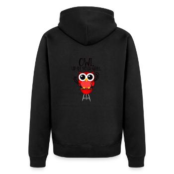Hibou dans votre gril Mignons oiseaux de proie nocturnes - Veste à capuche bio Premium Unisexe - noir - Dos - Nico (187cm)