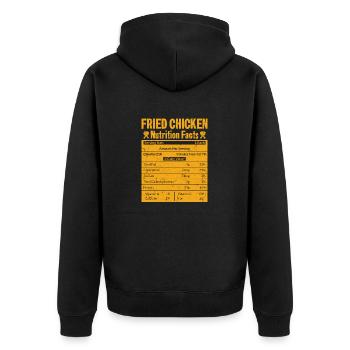 Poulet frit nutrition Restauration rapide Friture - Veste à capuche bio Premium Unisexe - noir - Dos - Nico (187cm)