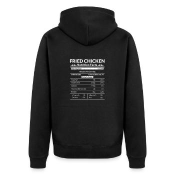 Poulet frit nutrition frite restauration rapide - Veste à capuche bio Premium Unisexe - noir - Dos - Nico (187cm)