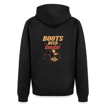 Boots Need Knockin' Musique Country Ouest - Veste à capuche bio Premium Unisexe - noir - Dos - Nico (187cm)