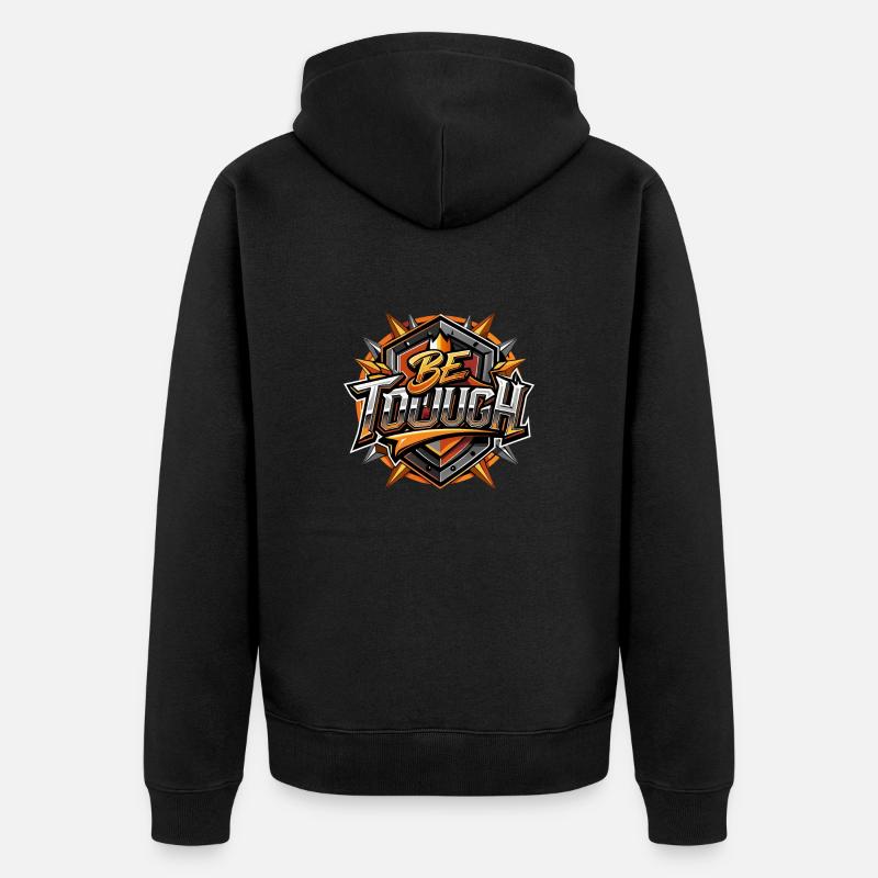SEI HART IM NEHMEN - Unisex Premium Bio Zip Hoodie - Schwarz
