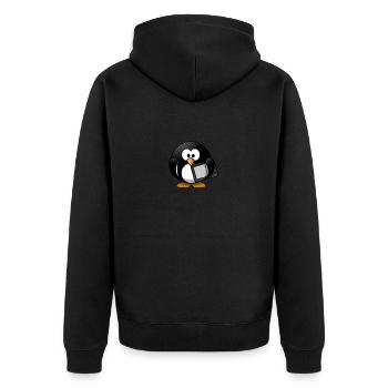 Pingouin Livre Nerd Drôle Geek Pingouin Amoureux des animaux - Veste à capuche bio Premium Unisexe - noir - Dos - Nico (187cm)