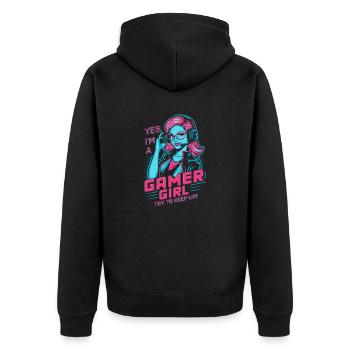 Gamer Girl - Veste à capuche bio Premium Unisexe - noir - Dos - Nico (187cm)