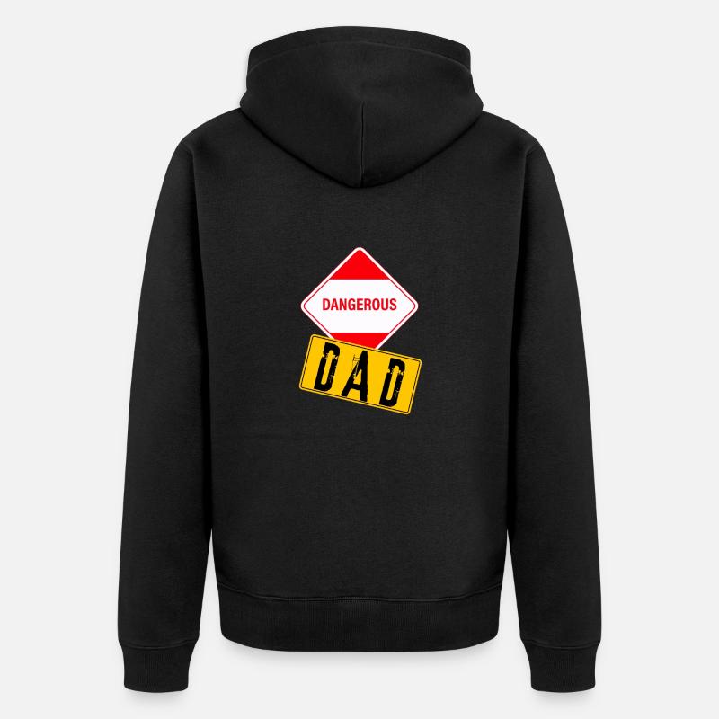 Papa Dangereux ! - Veste à capuche bio Premium Unisexe - noir