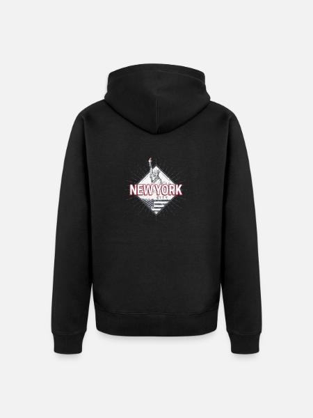 New York City USA Frihetsgudinnen - Premium økologisk unisex-hettejakke - svart