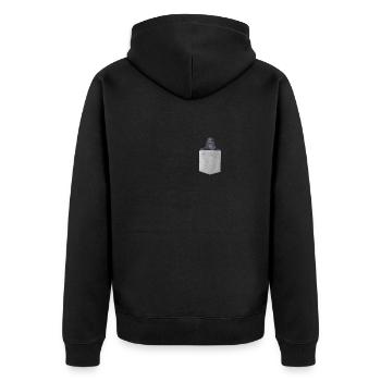 T-shirt Gorille dans votre poche. Drôle de singe écailleuse - Veste à capuche bio Premium Unisexe - noir - Dos - Nico (187cm)