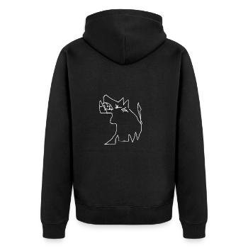 Loup - Veste à capuche bio Premium Unisexe - noir - Dos - Nico (187cm)