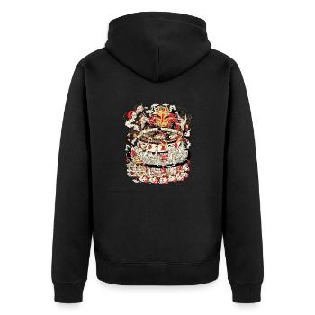 La cérémonie des ramens du dieu renard - Veste à capuche bio Premium Unisexe - noir - Dos - Nico (187cm)