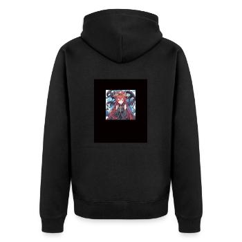 Schleimkönigin, Ätherische Schleimwandlerin Mimiky - Unisex Premium Bio Zip Hoodie - Schwarz - Hinten - Nico (187cm)