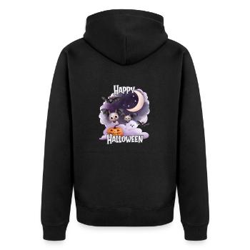 Halloween – Joyeux Halloween Chauves-souris mignonnes - Veste à capuche bio Premium Unisexe - noir - Dos - Nico (187cm)