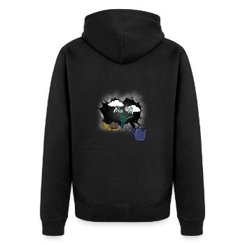 Snail Snails Garden Nature Spring - Unisex Premium Organic Zip Hoodie - black - Back - Nico (187cm)