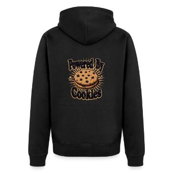 PROPULSÉ PAR LES COOKIES - Veste à capuche bio Premium Unisexe - noir - Dos - Nico (187cm)