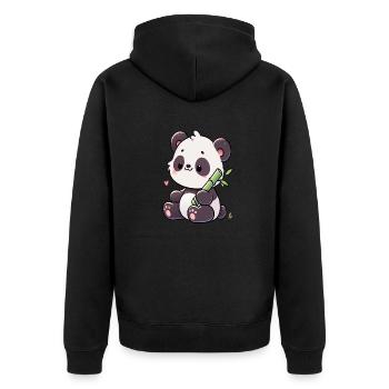 Panda - Veste à capuche bio Premium Unisexe - noir - Dos - Nico (187cm)