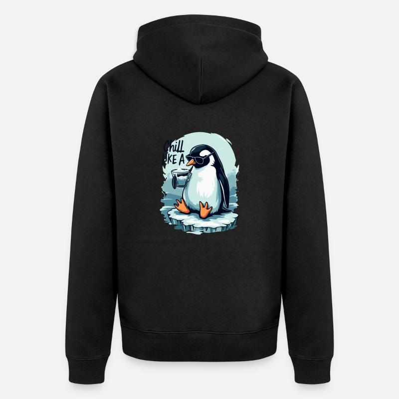 PINGOUIN - Veste à capuche bio Premium Unisexe - noir