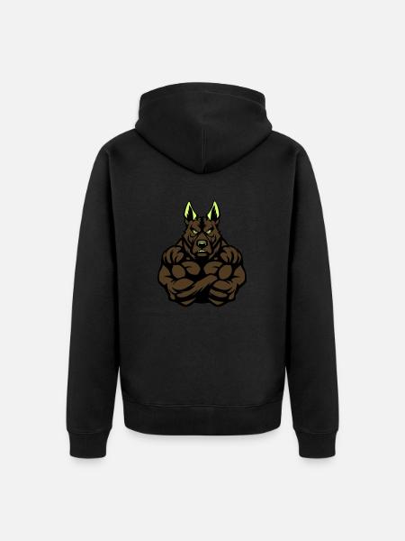 Dog Strong - Unisex Premium Organic Zip Hoodie - black