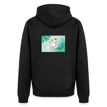 Canard de Noël en pull festif Noël - Veste à capuche bio Premium Unisexe - noir - Dos - Nico (187cm)