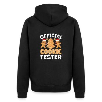 Official Cookie Tester Christmas Sweets - Unisex Premium Bio Zip Hoodie - Schwarz - Hinten - Nico (187cm)