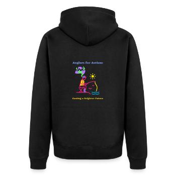 Pêcheurs pour l’autisme : un avenir meilleur - Veste à capuche bio Premium Unisexe - noir - Dos - Nico (187cm)