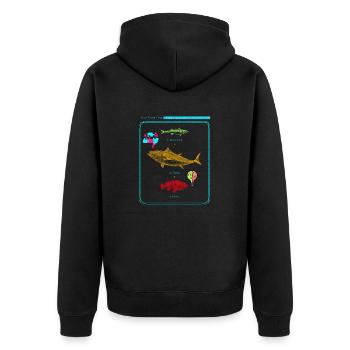 Lancez votre ligne, partagez l’amour, la sensibilisation à l’autisme - Veste à capuche bio Premium Unisexe - noir - Dos - Nico (187cm)
