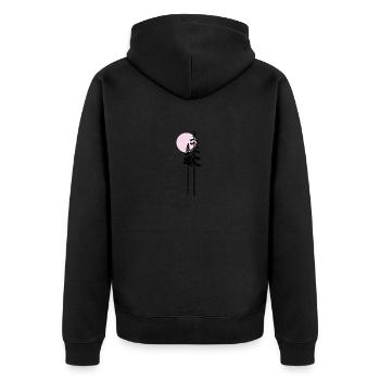 Silhouette au clair de lune Silhouette au clair de lune - Veste à capuche bio Premium Unisexe - noir - Dos - Nico (187cm)