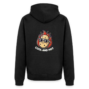 Cool Et Chaud Drôle Pomme De Terre Mignon Frites - Veste à capuche bio Premium Unisexe - noir - Dos - Nico (187cm)