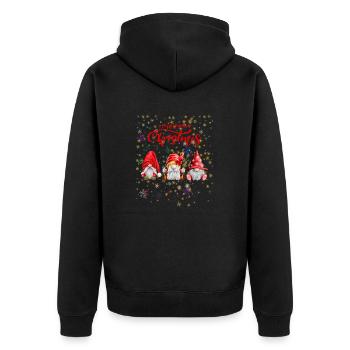 Noël gnomes joyeux noël Frohe Weihnachten - Veste à capuche bio Premium Unisexe - noir - Dos - Nico (187cm)