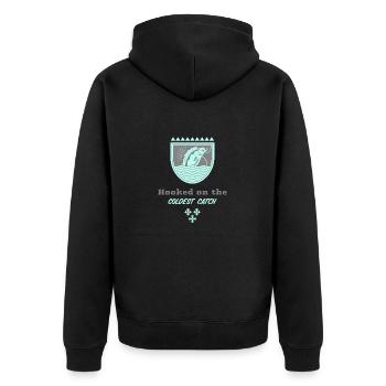 Accroché à la prise la plus froide - Veste à capuche bio Premium Unisexe - noir - Dos - Nico (187cm)