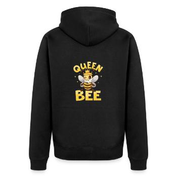 Queen Bee Beekeeper Apiarist Beekeeping - Unisex Premium Organic Zip Hoodie - black - Back - Nico (187cm)