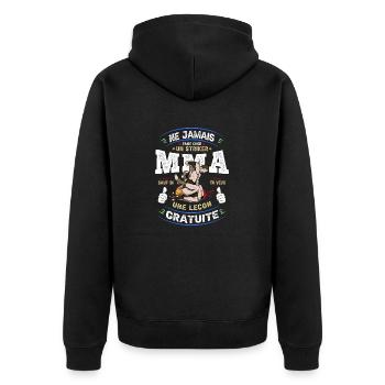 MMA - Leçon Gratuite Arts Martiaux Mixtes - Veste à capuche bio Premium Unisexe - noir - Dos - Nico (187cm)