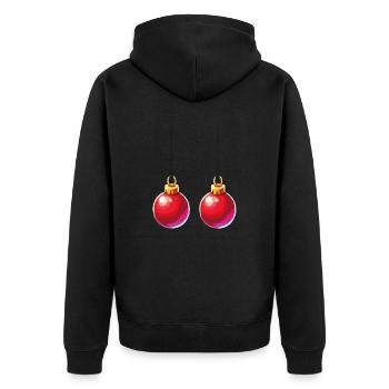 Bauble - Unisex Premium Organic Zip Hoodie - black - Back - Nico (187cm)