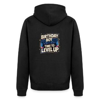 Birthday Boy Time to Level Up Birthday Gamer Boys - Veste à capuche bio Premium Unisexe - noir - Dos - Nico (187cm)