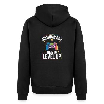 Birthday Boy Time to Level Up Birthday Gamer Boys - Veste à capuche bio Premium Unisexe - noir - Dos - Nico (187cm)